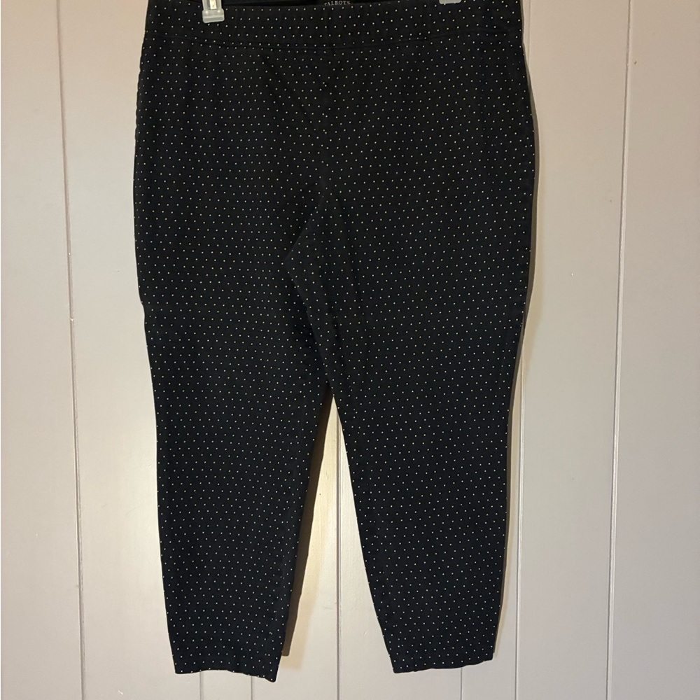 Talbots women’s Black and White Polka Dot Dress Pants